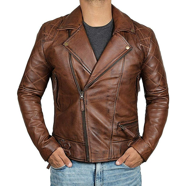 Decrum Leather Bomber Jackets for Men Black and Brown Lambskin Bomber Jackets 